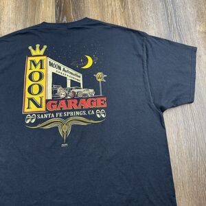 Vintage Mooneyes Shirt Mens XXXL Black Hot Rod Racing Moon Equipped Garage Tee